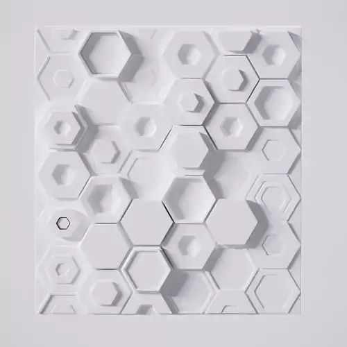 Decoration Hexagonal Wall Green 3D print model