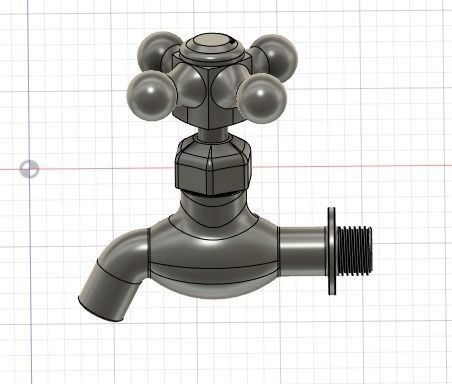 Water Tap  3D print model_7