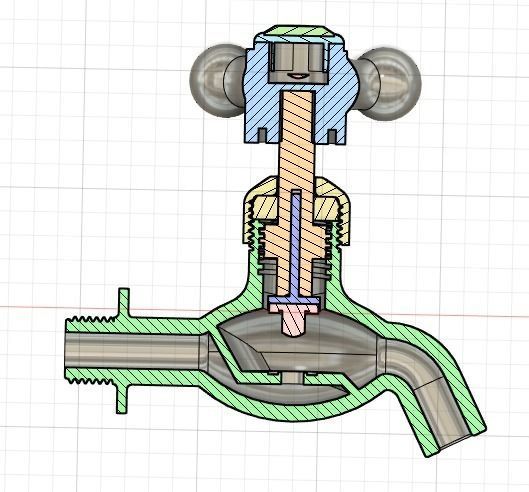 Water Tap  3D print model_9