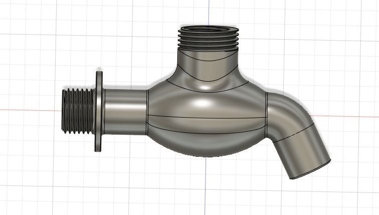 Water Tap  3D print model_3