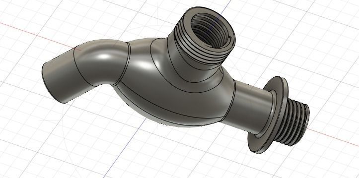 Water Tap  3D print model_4
