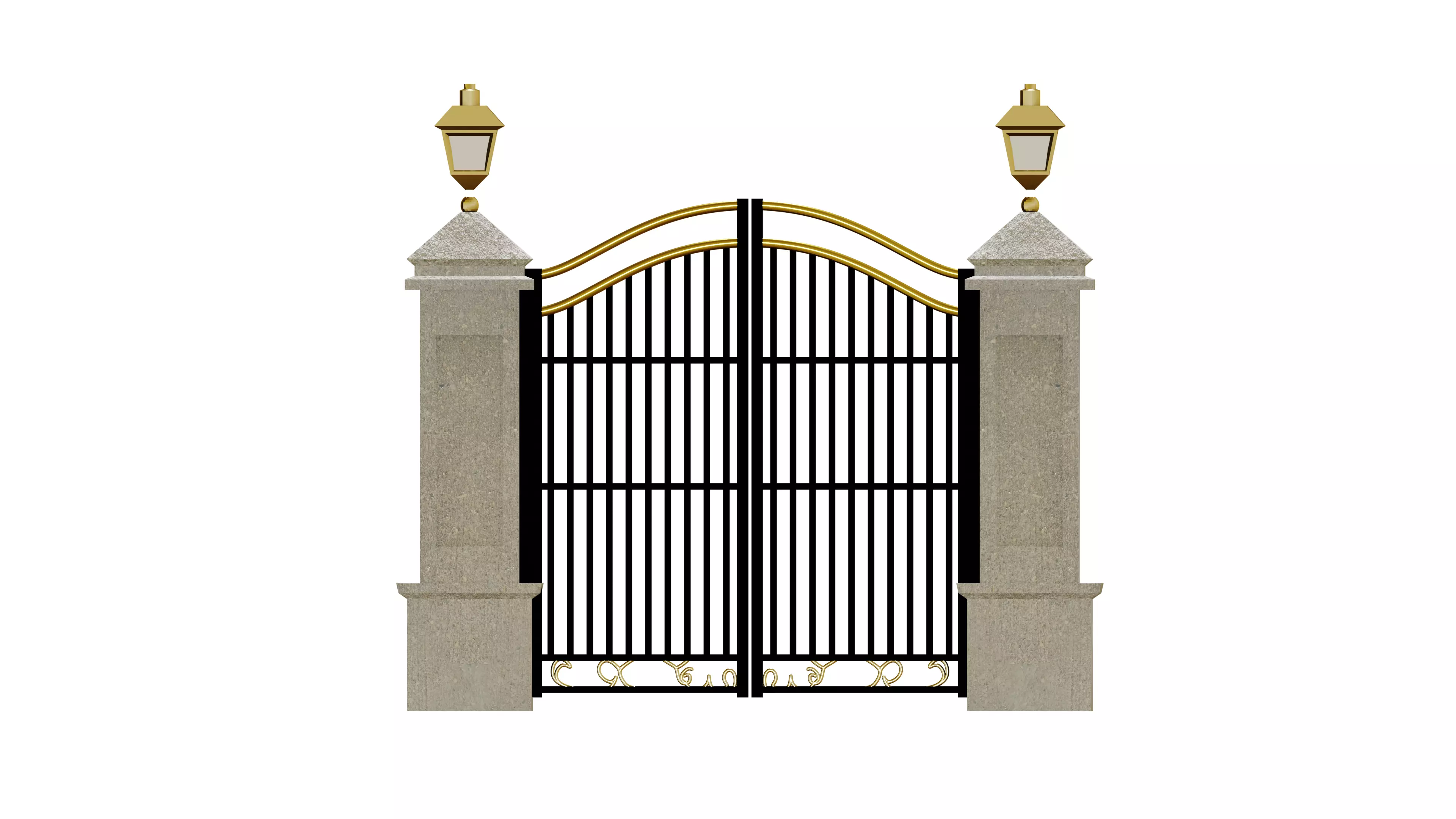 Gate Architectural 3D model_0