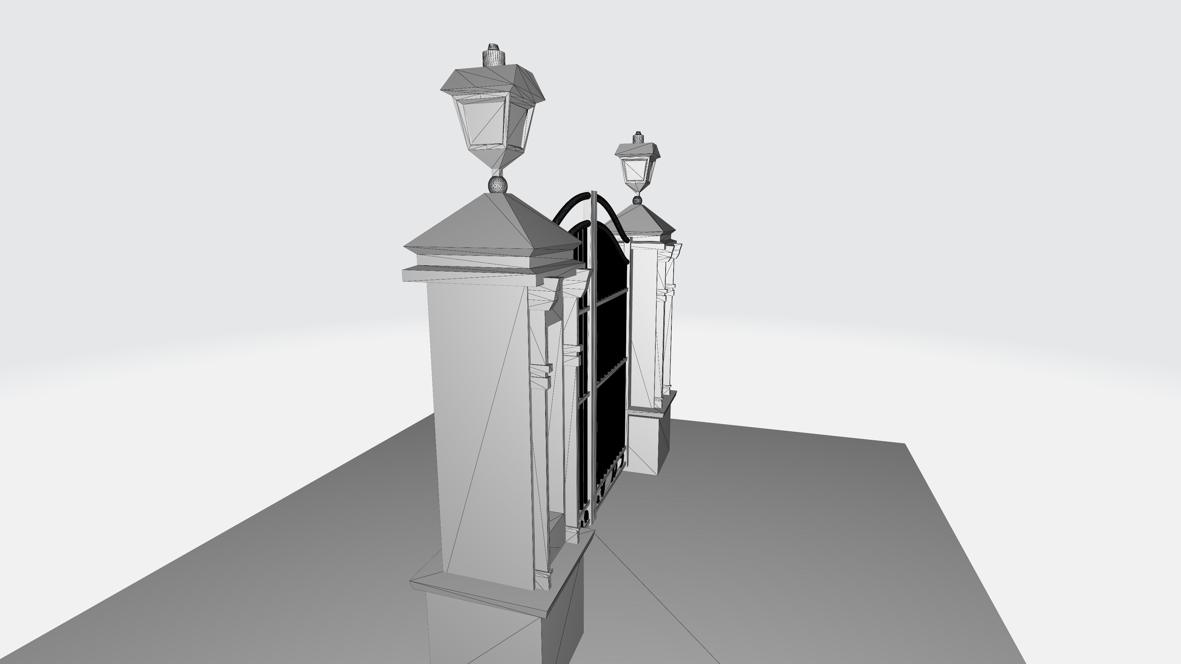 Gate Architectural 3D model_7