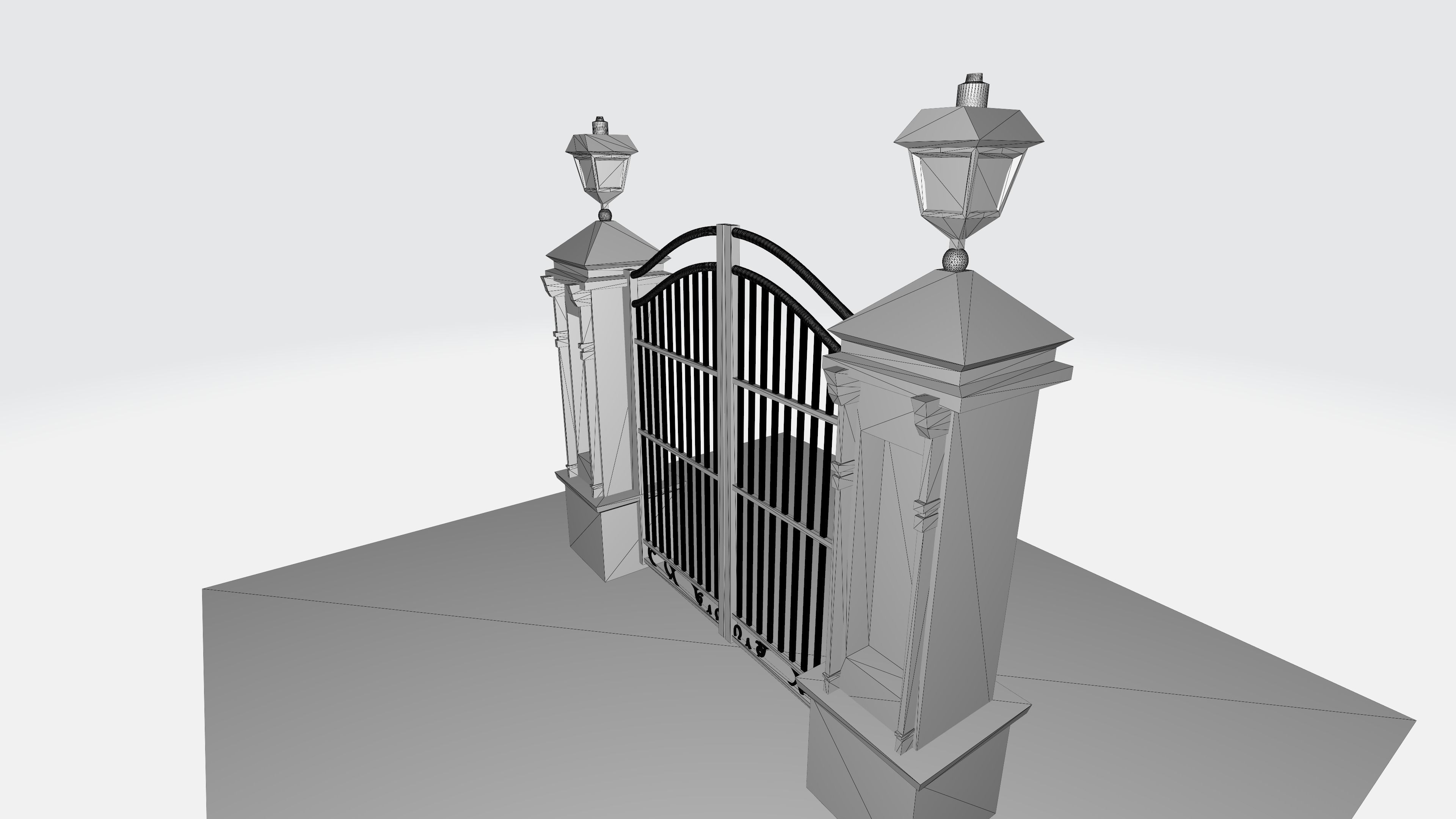 Gate Architectural 3D model_8