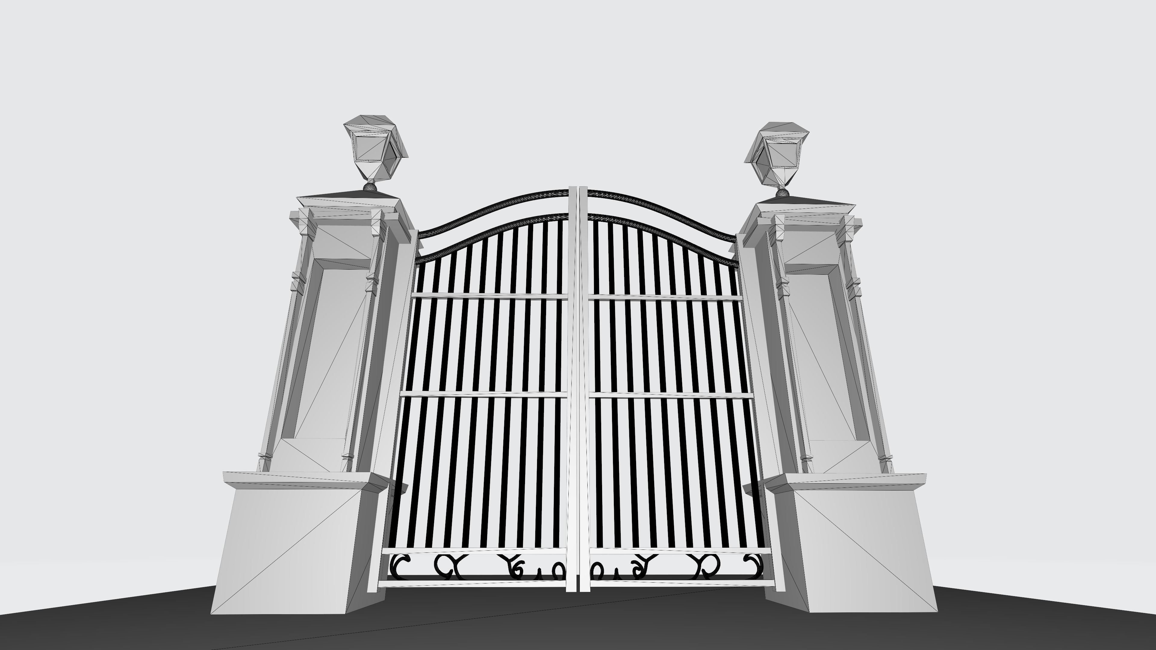 Gate Architectural 3D model_9