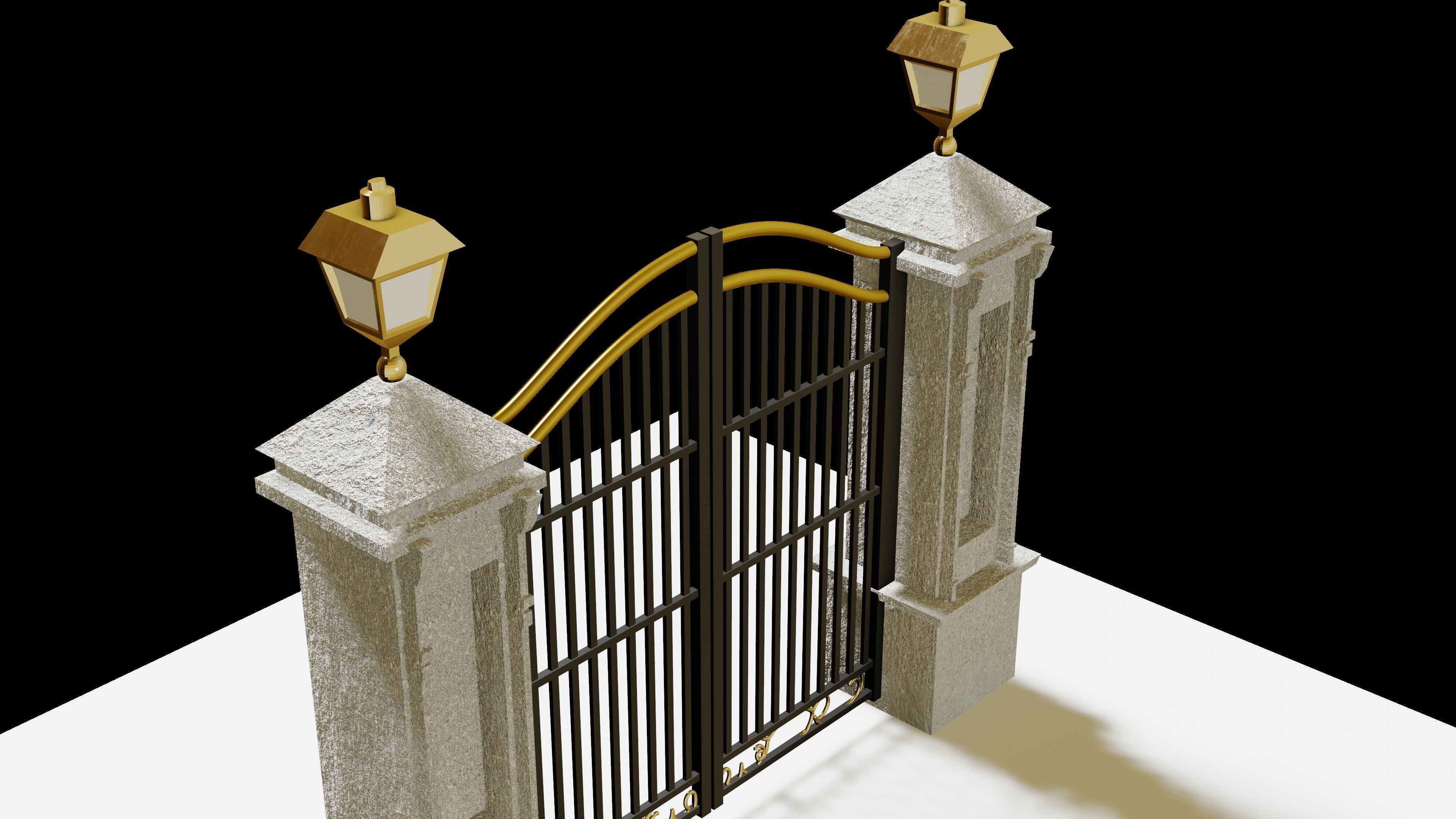 Gate Architectural 3D model_4