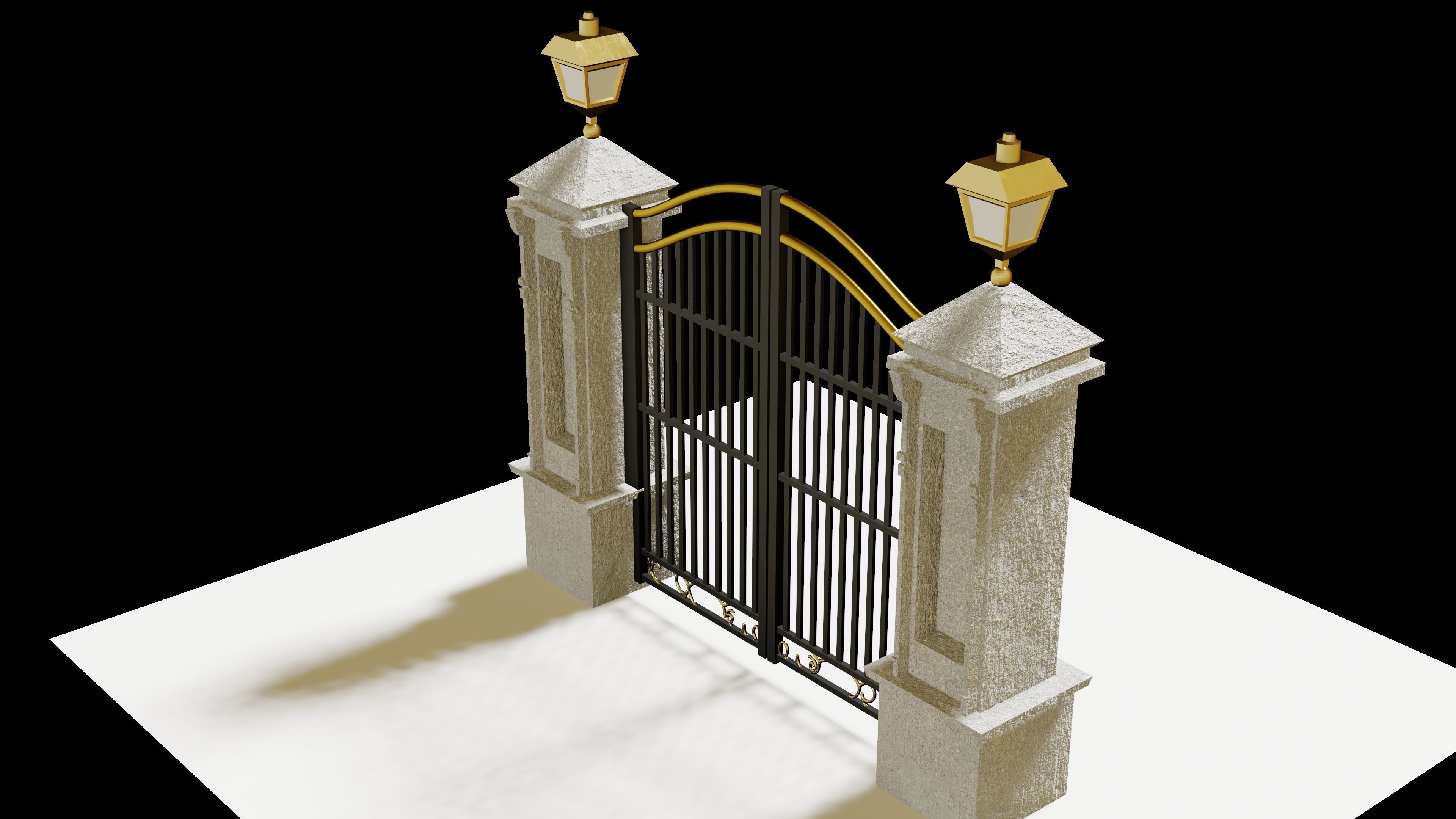Gate Architectural 3D model_3