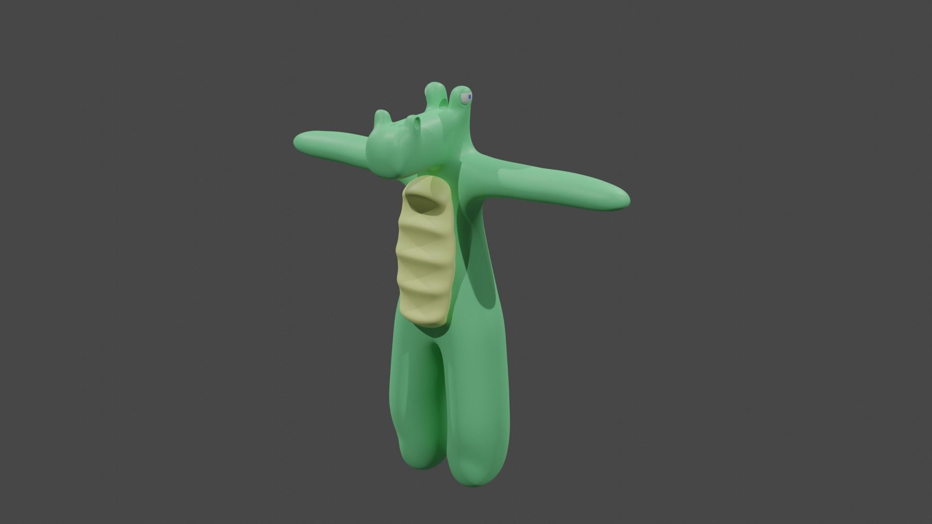 Dino-mite Delight Cartoon 3D Model Roaring with Charm Low-poly 3D model_6