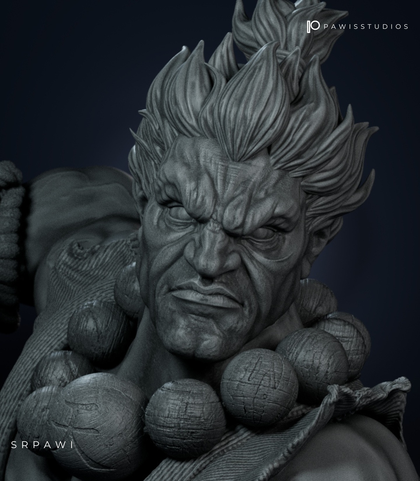 Akuma Street Fighter 3D print model_11