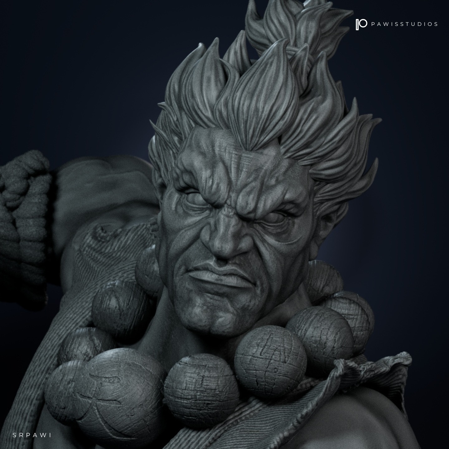 Akuma Street Fighter 3D print model_2