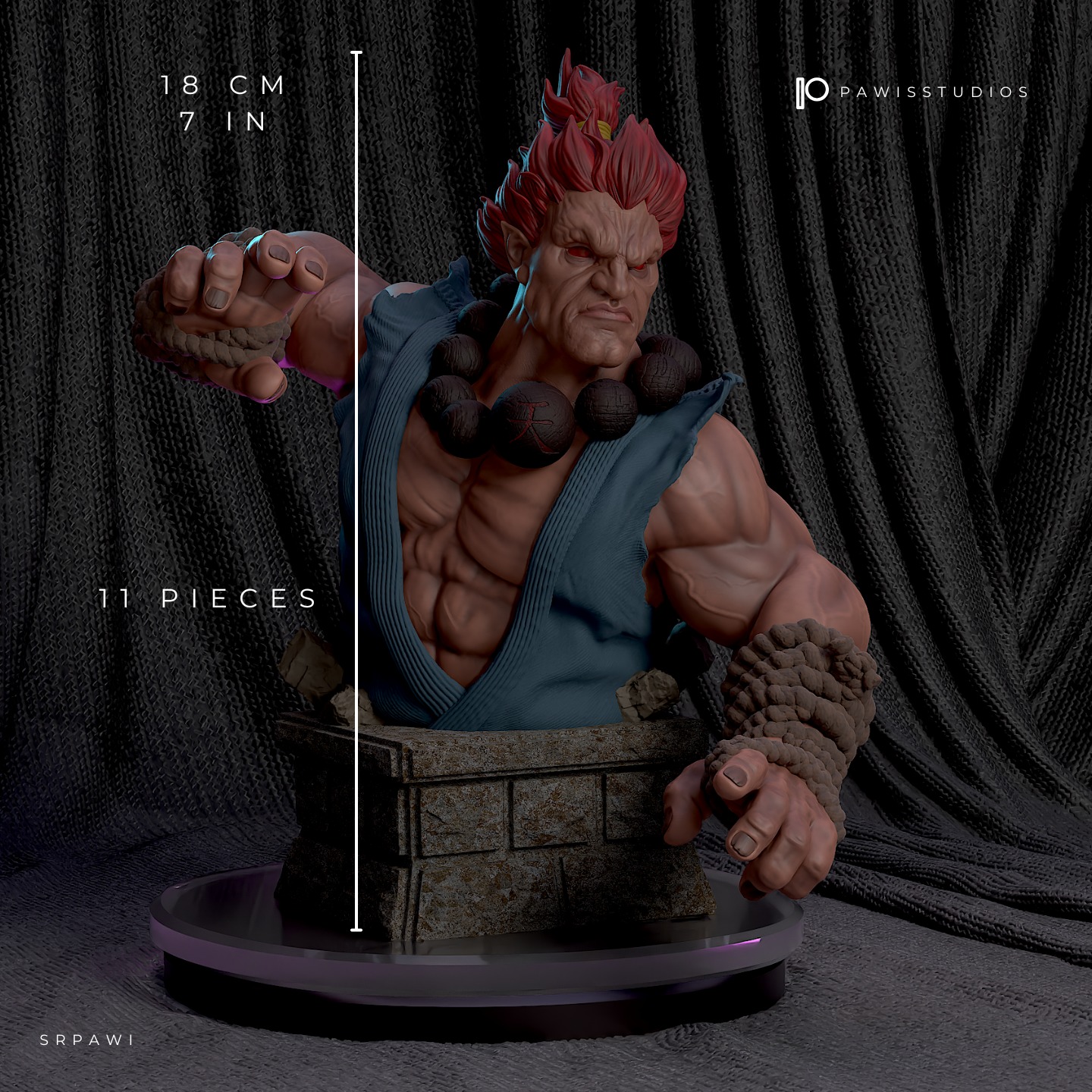 Akuma Street Fighter 3D print model_10