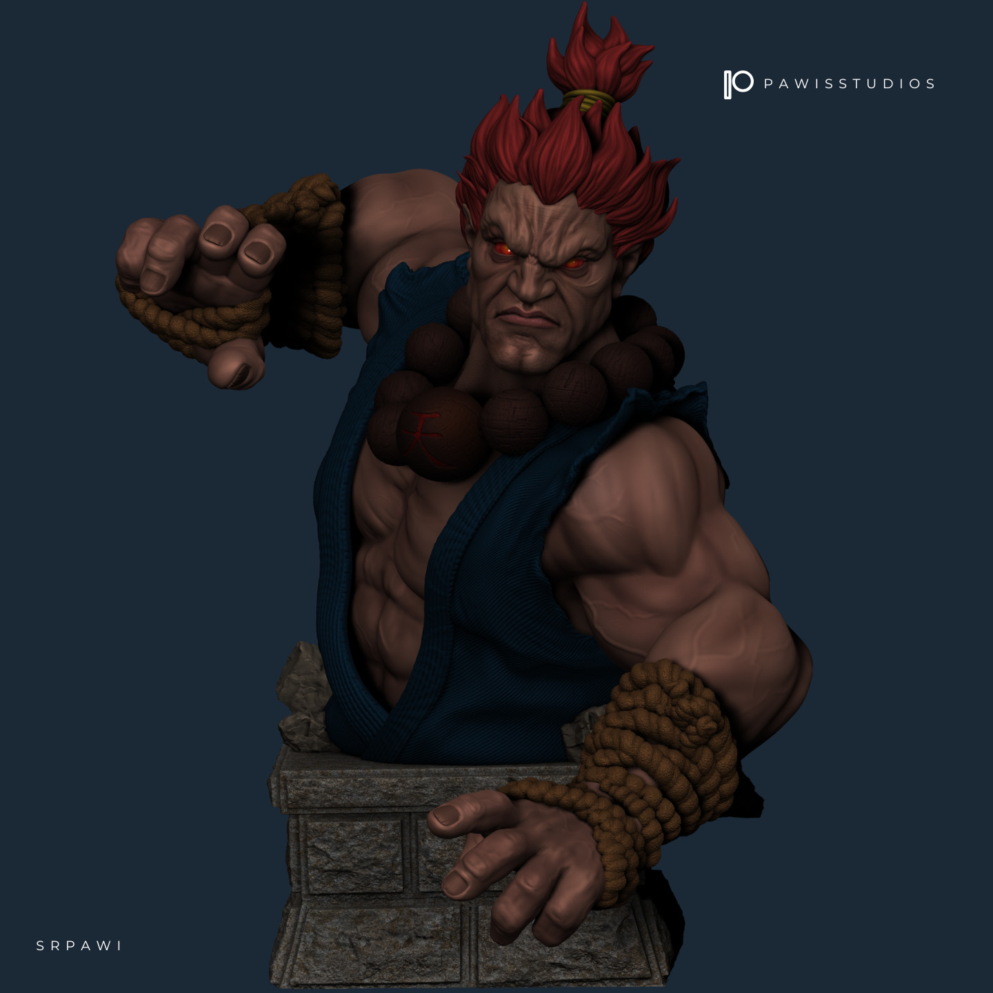 Akuma Street Fighter 3D print model_5