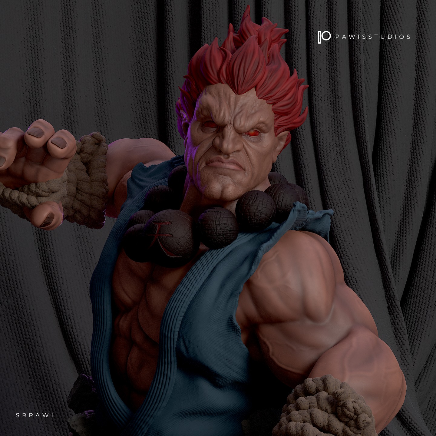 Akuma Street Fighter 3D print model_9
