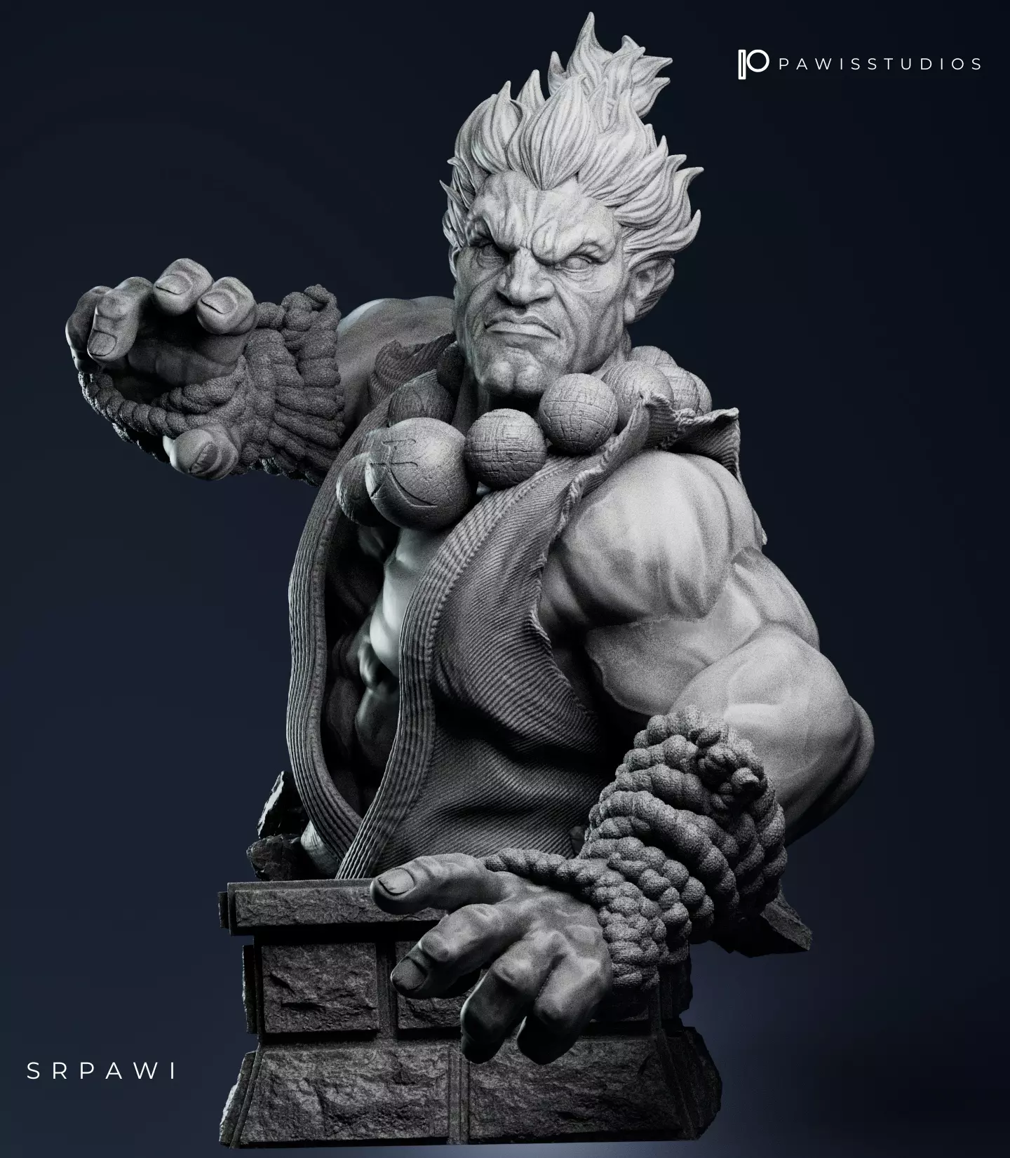 Akuma Street Fighter 3D print model_0