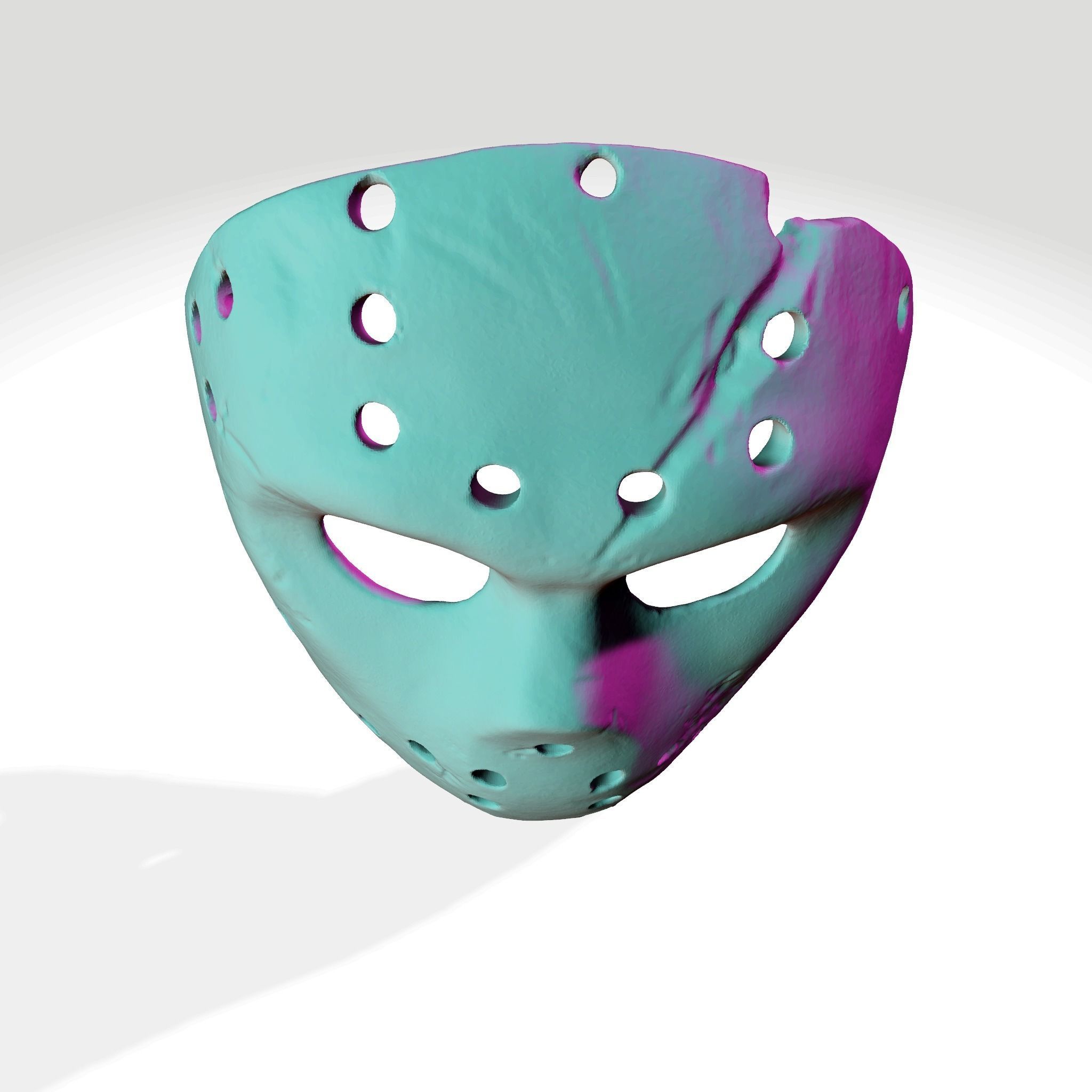 Jason X Voorhees hockey mask 3D print model_2