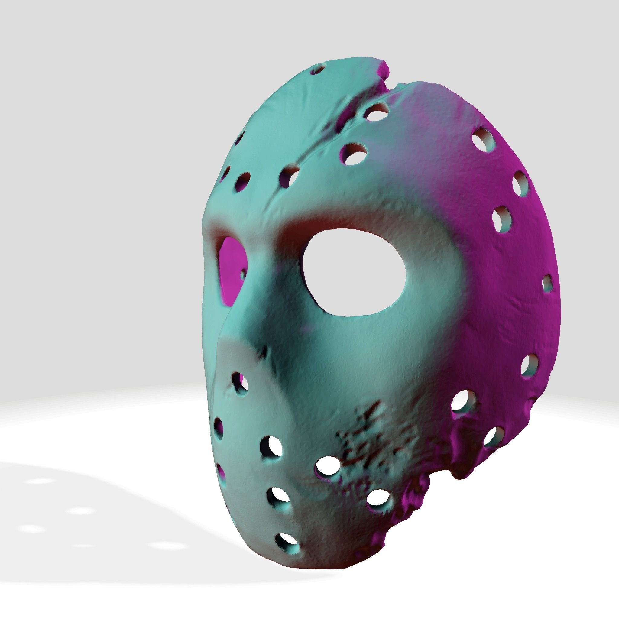 Jason X Voorhees hockey mask 3D print model_5