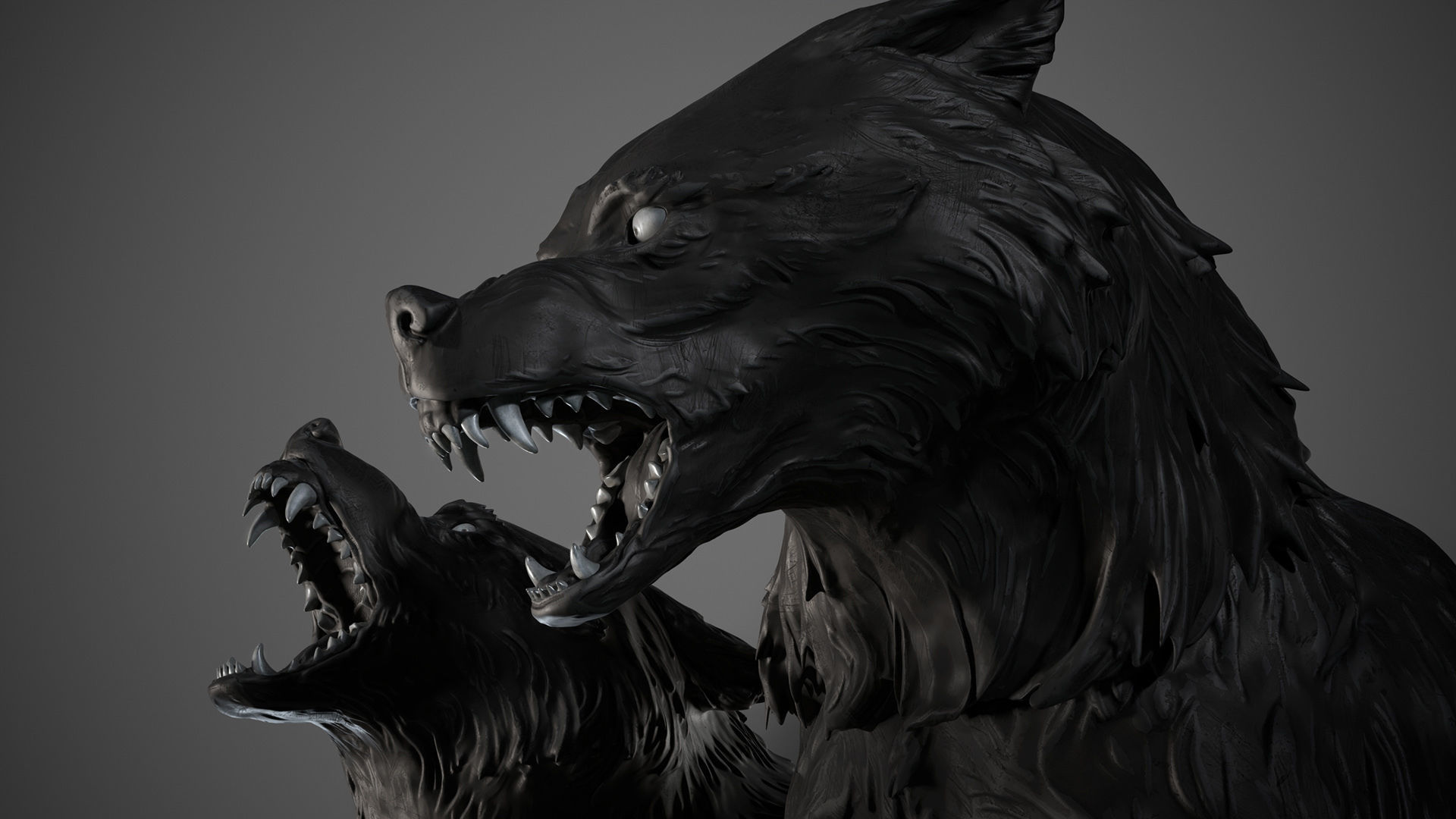 Wolves - 3D Sculpting - High Poly  3D print model_6