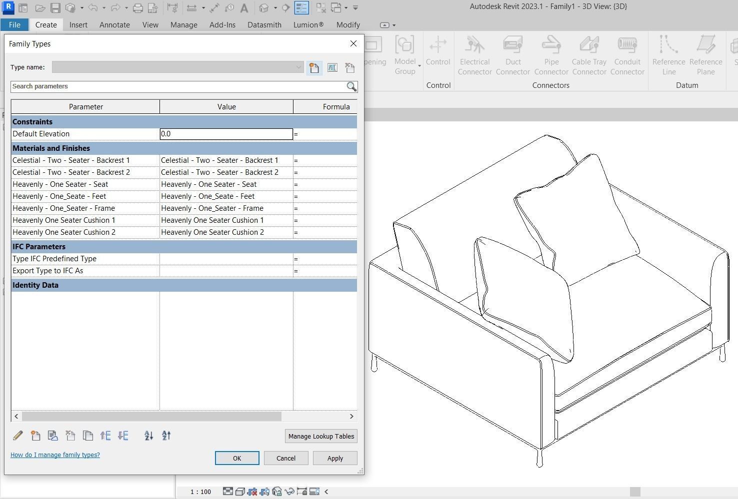 Heavenly 1-Seater Sofa 3D model_4