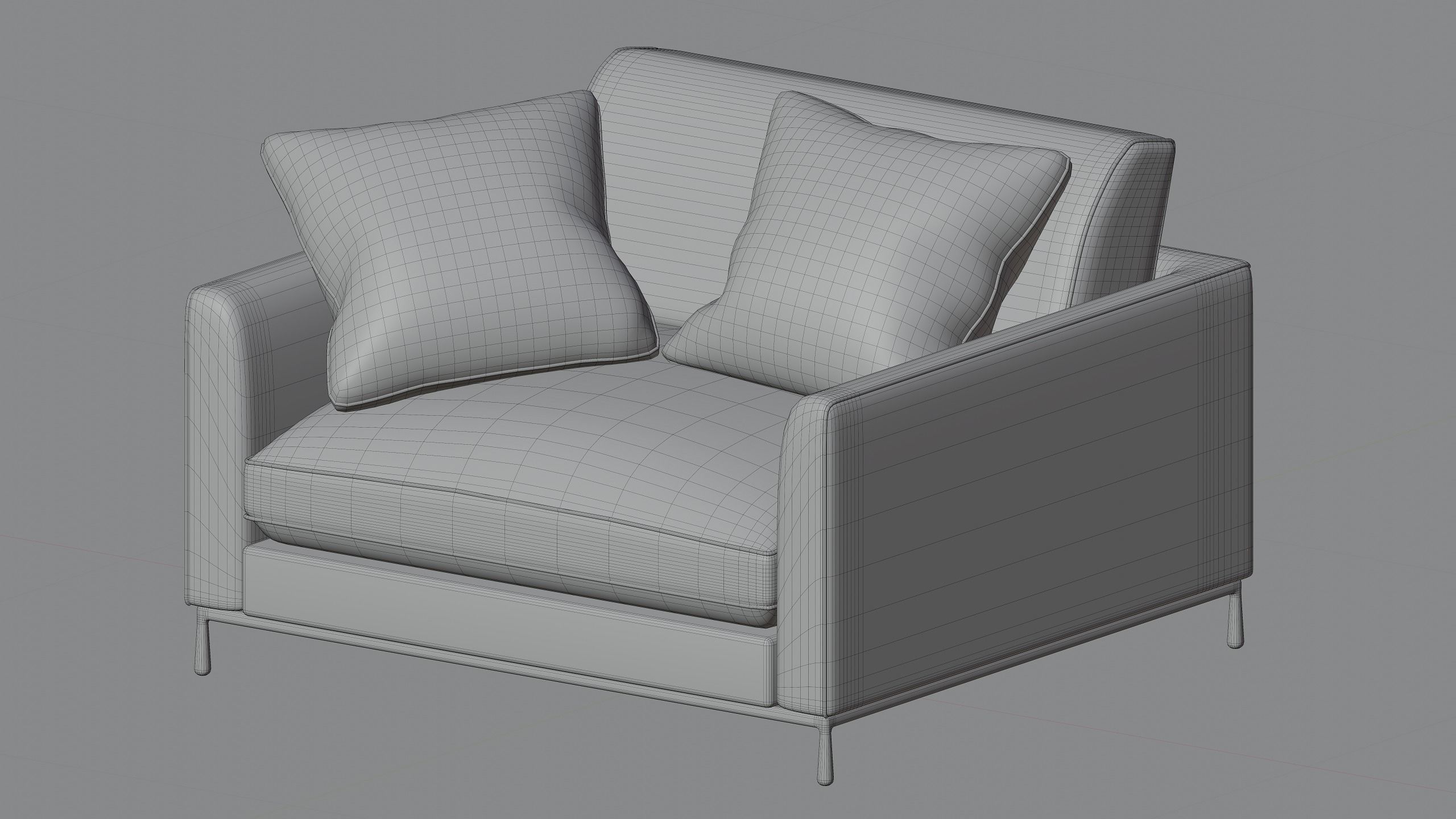 Heavenly 1-Seater Sofa 3D model_1