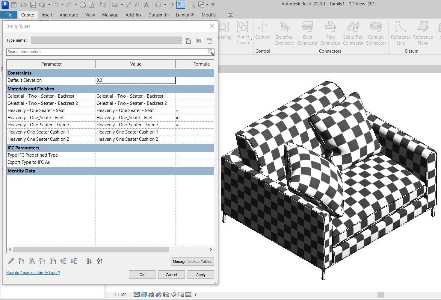 Heavenly 1-Seater Sofa 3D model_3