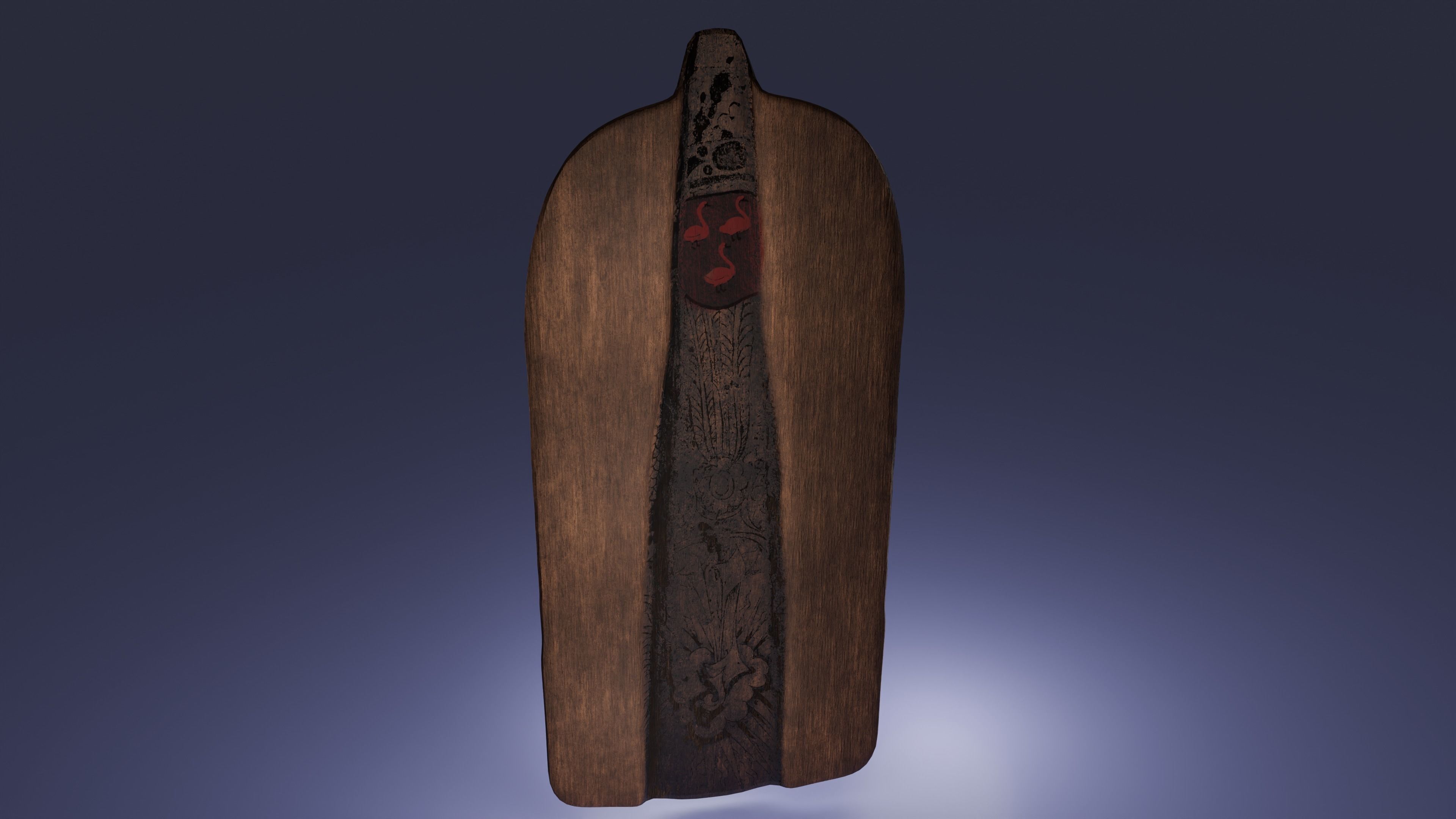 Genoese Pavise Free low-poly 3D model_1