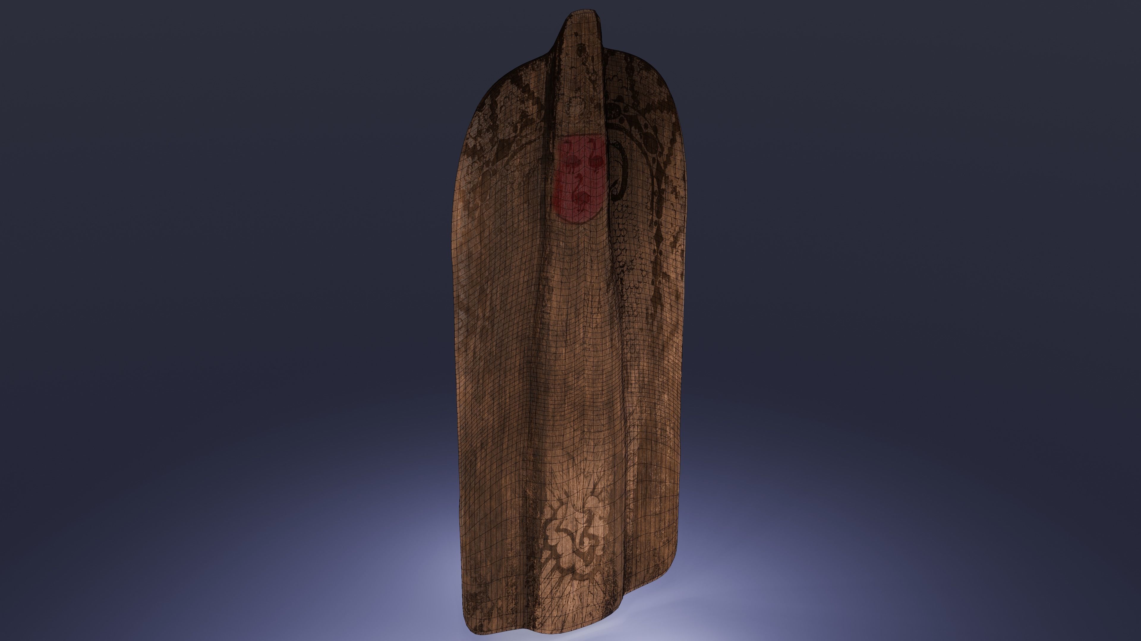 Genoese Pavise Free low-poly 3D model_5