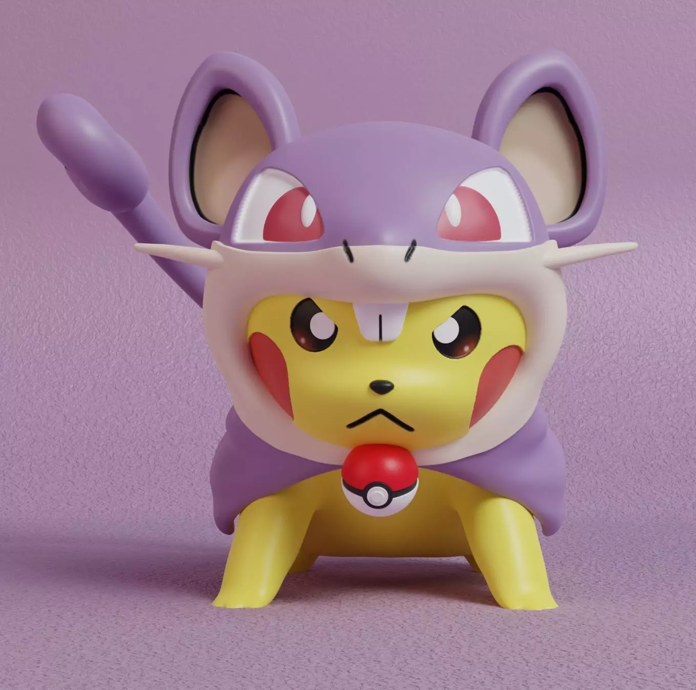 Pokemon - Pikachu Ratatta Cosplay Free 3D print model