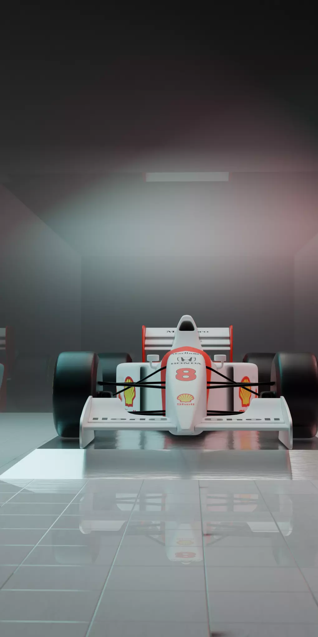 Mclaren MP4 6 with scene Free 3D model
