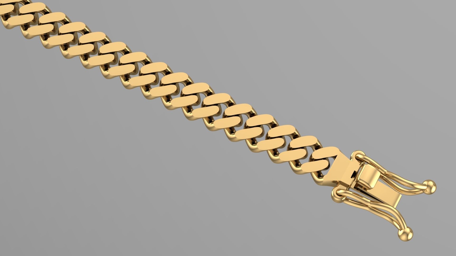 Gurmet Chain Bracelet 3D print model_4