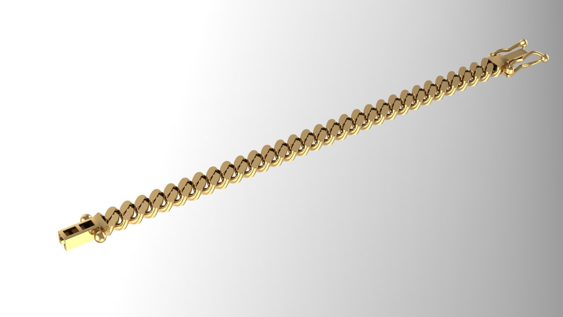 Gurmet Chain Bracelet 3D print model_3