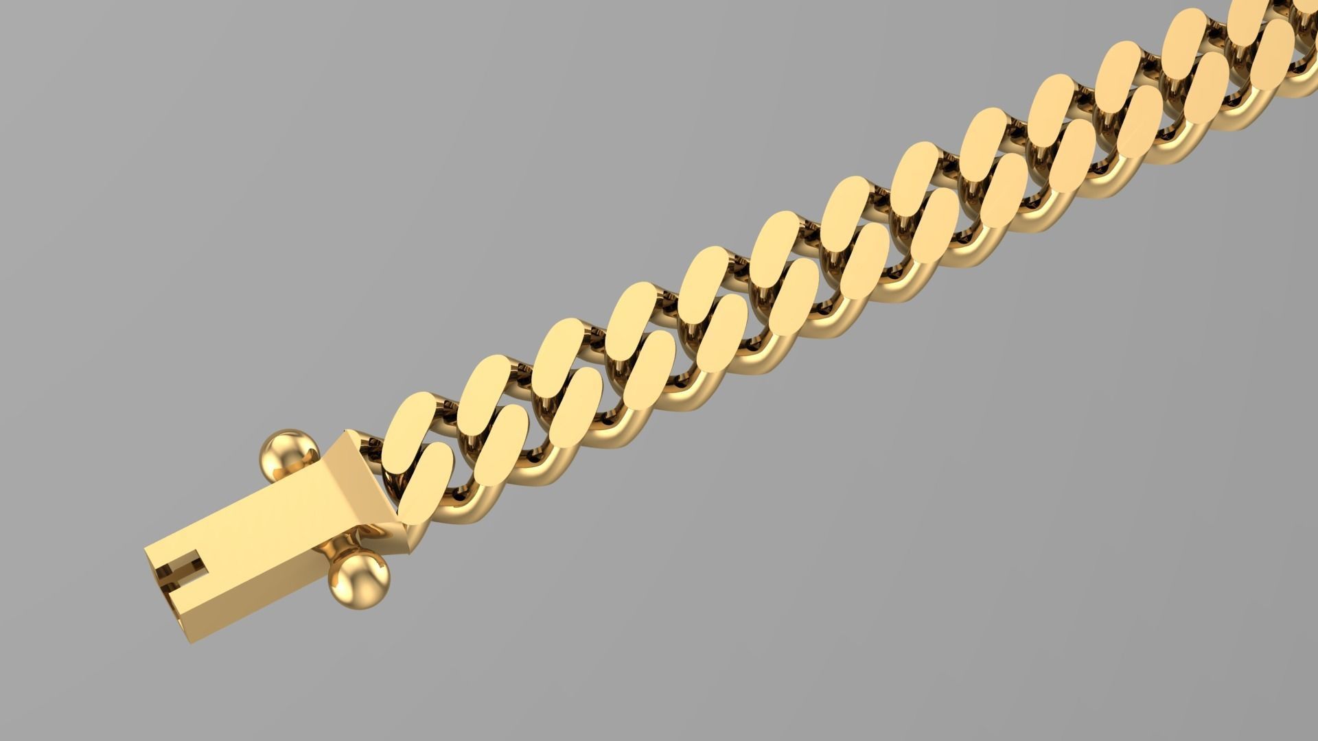 Gurmet Chain Bracelet 3D print model_5