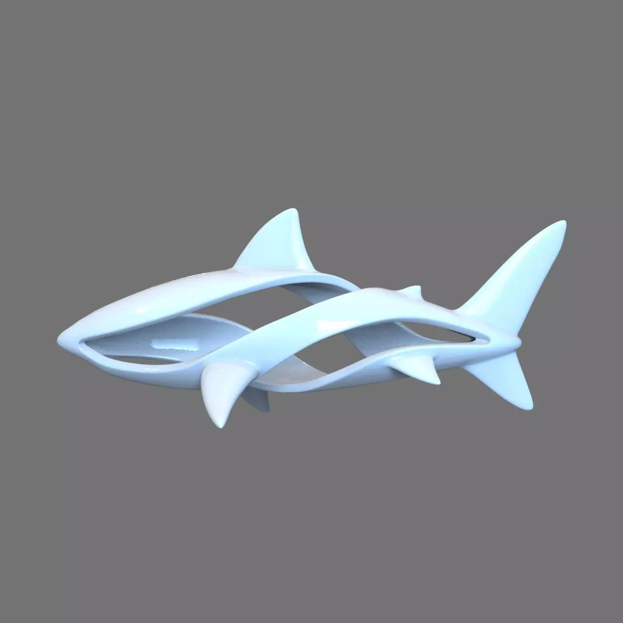 shark 3D print model_0