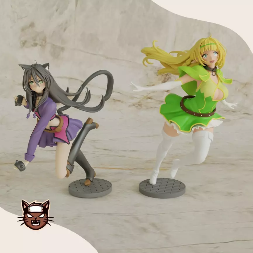 REM GALLEU AND SHERA - HOW NOT SUMMON A DEMON LORD 3D print model_0