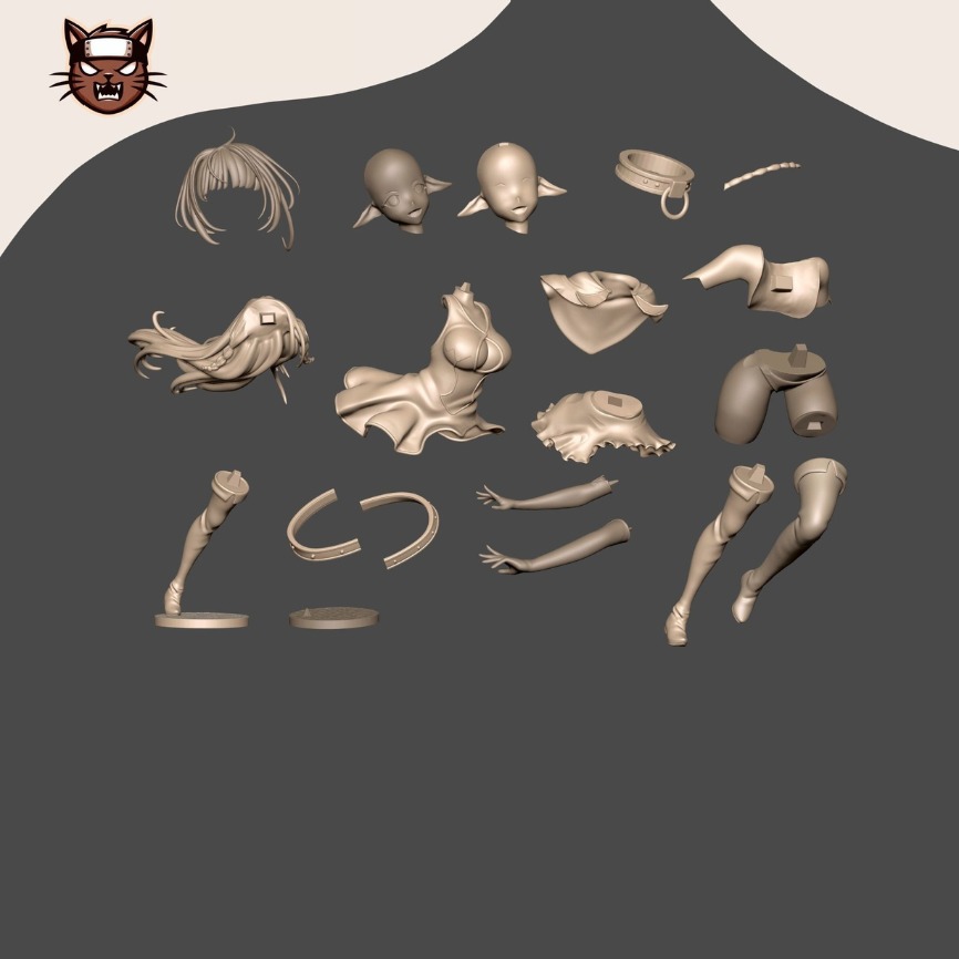 REM GALLEU AND SHERA - HOW NOT SUMMON A DEMON LORD 3D print model_2