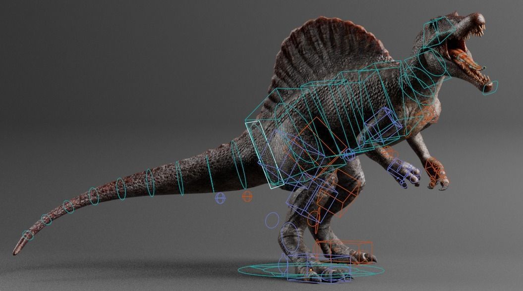 SPINOSAURUS Low-poly 3D model_2