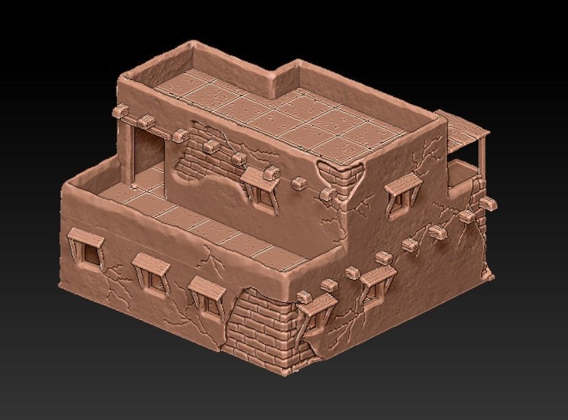 Terrain Scenery - Desert House 7 - 3D print model_1