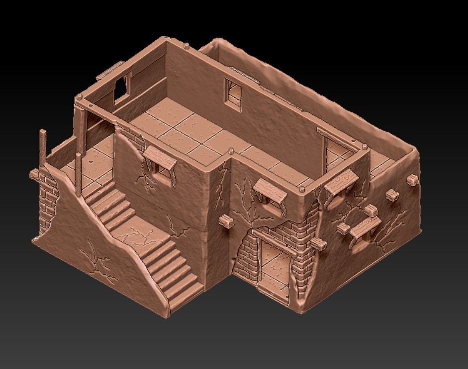 Terrain Scenery - Desert House 7 - 3D print model_2