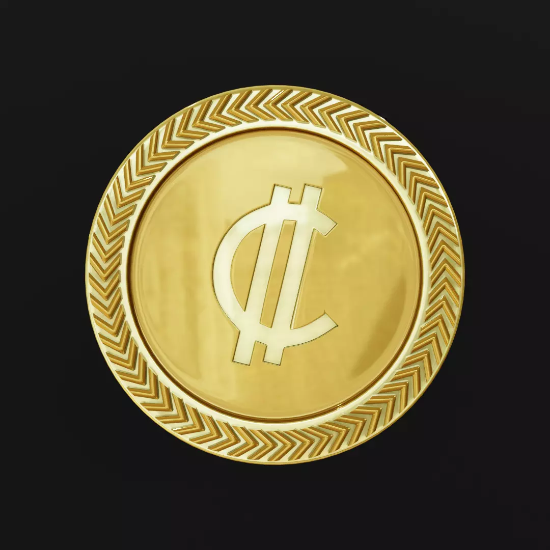 colon coin Free 3D print model