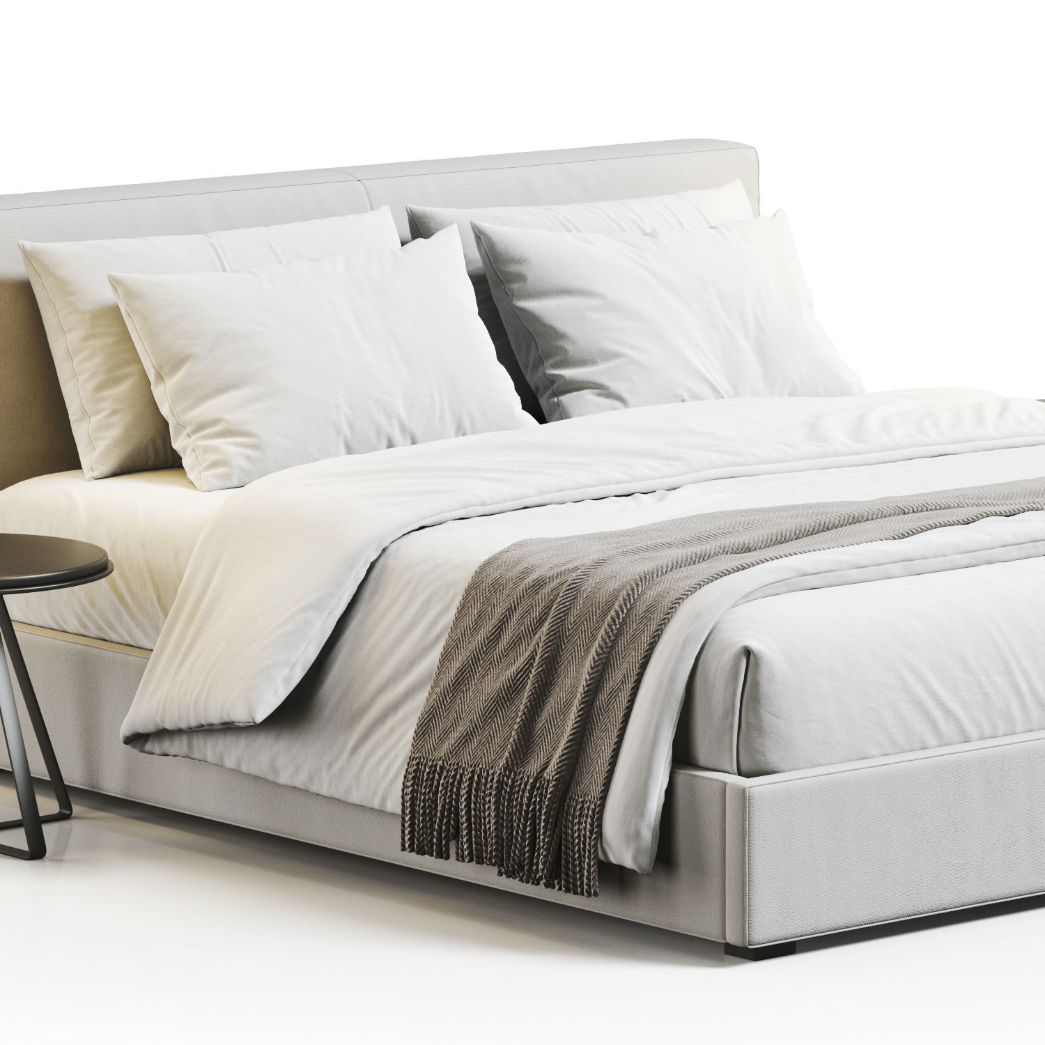 Upholstered Bed 3D model_6