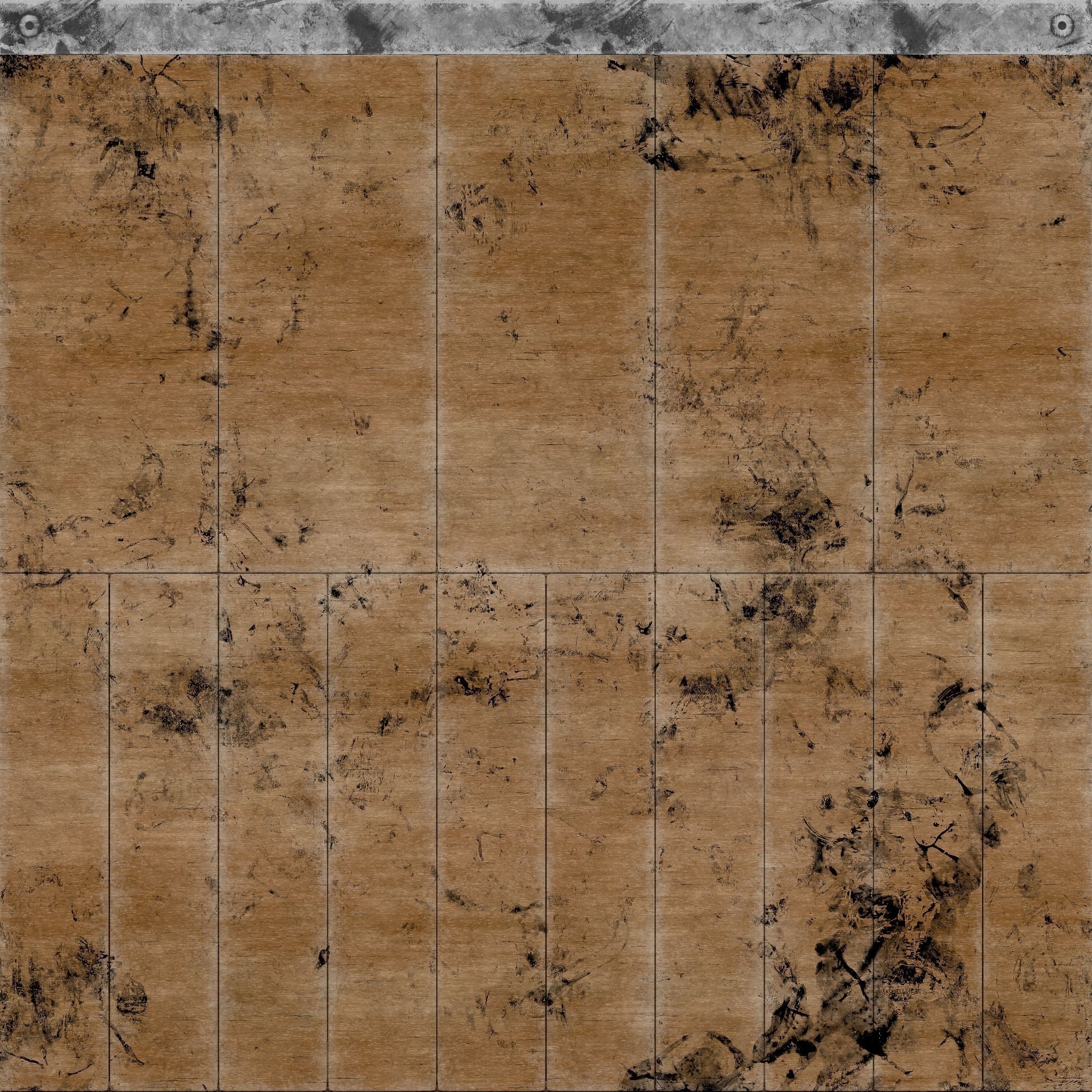 Old Wooden Barrel Low-poly 3D model_7