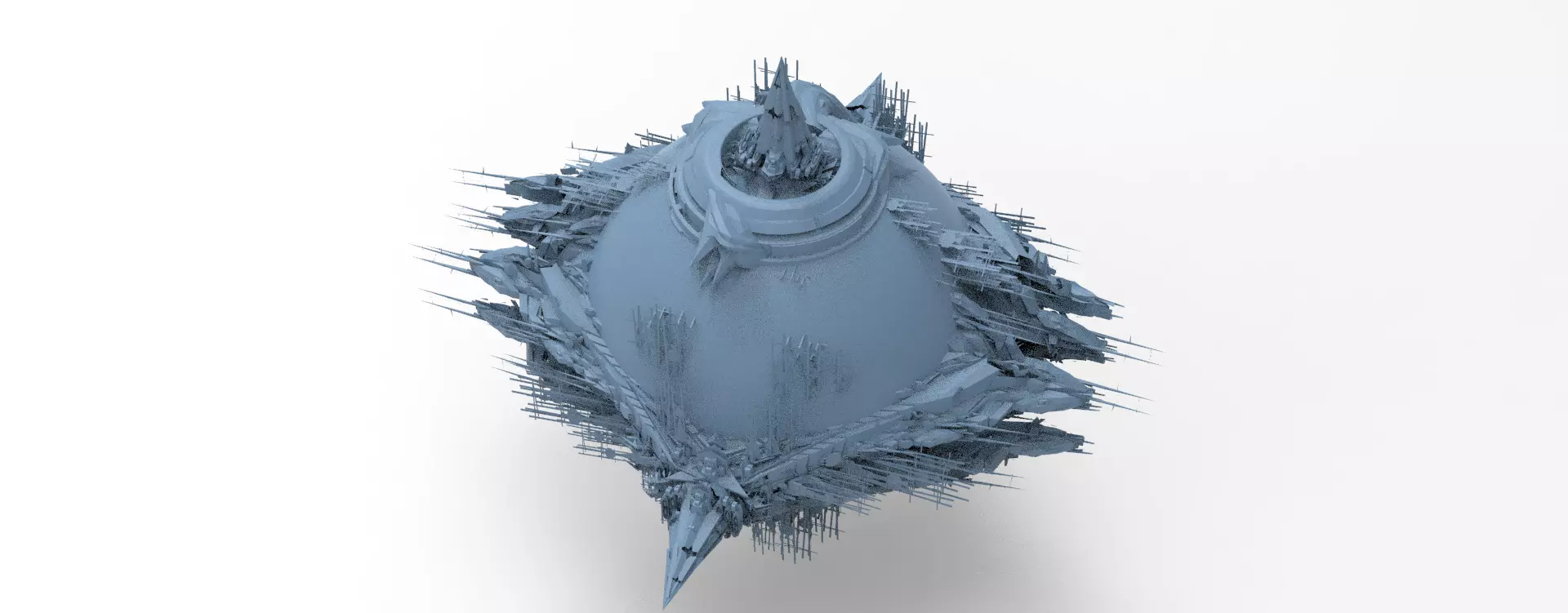 Prison colony Robot Base  3D model_0