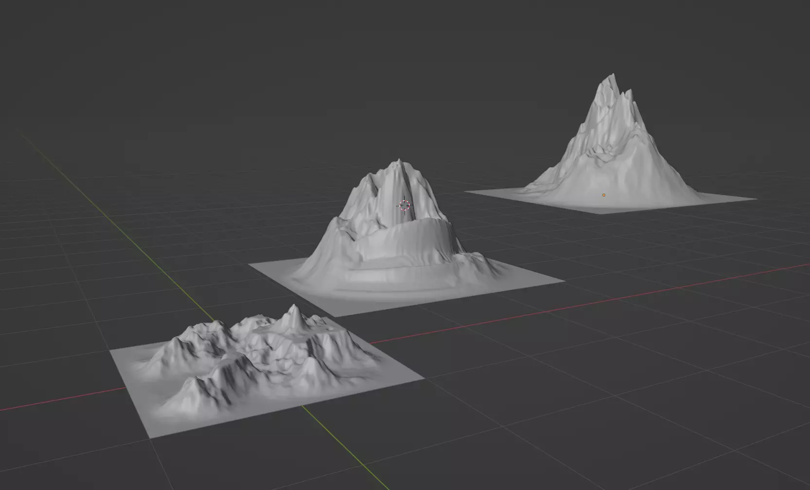 Various landscape height maps Free 3D model_0