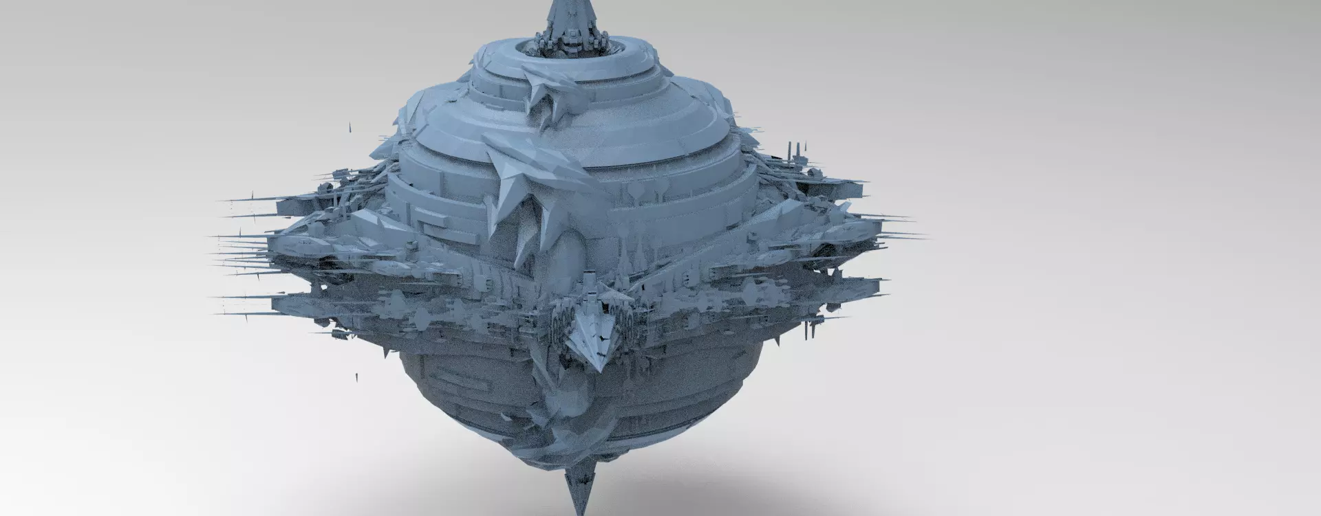 Sci fi Locust Globe shape 3D model_0