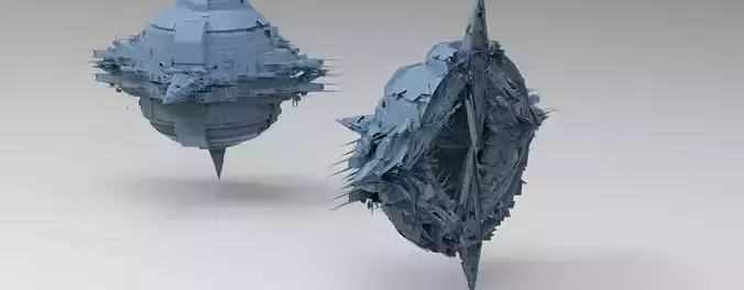 Sci fi Locust hive halved  