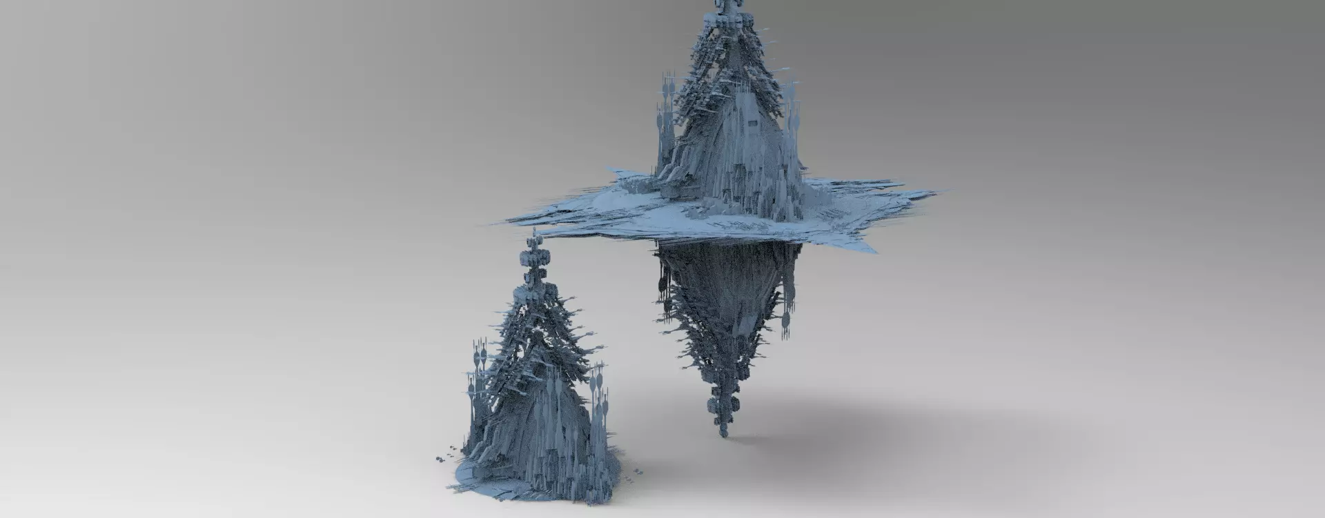 Sci Fi Chrysler Building Tower versions 3D model_0