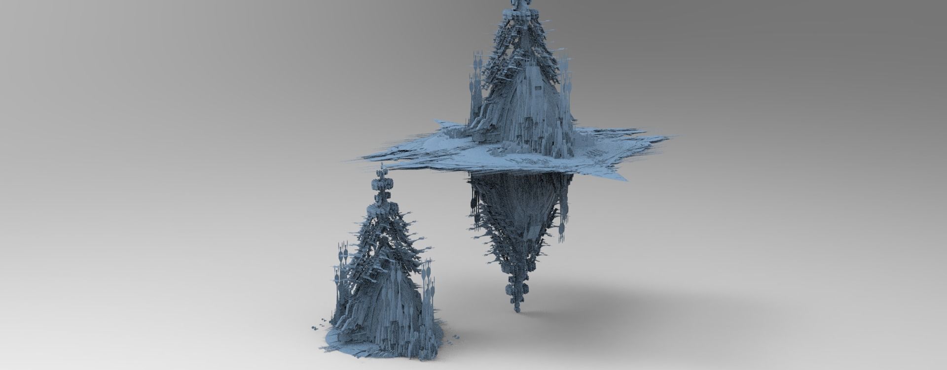 Sci Fi Chrysler Building Tower versions 3D model_3