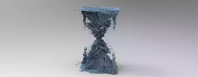 Sci Fi Chrysler Building Tower hourglass tower 3D model