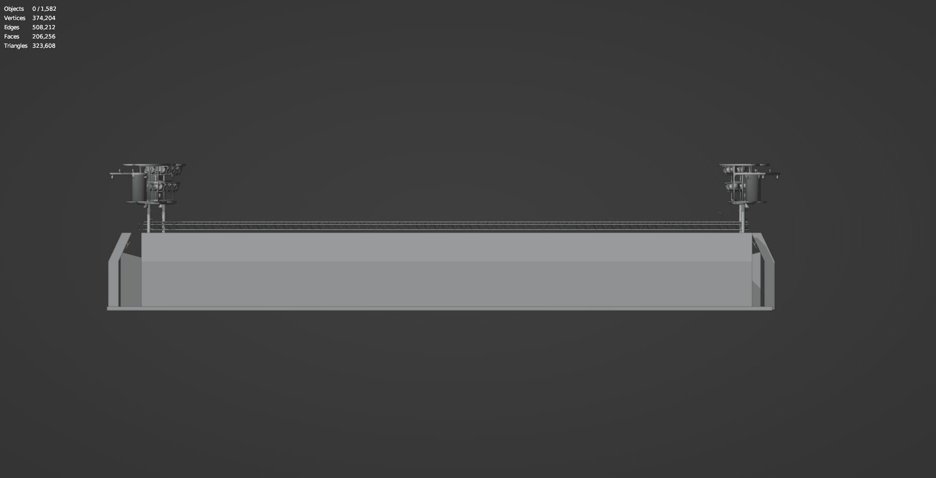 Kabaddi Indoor Stadium For Mobile Game - Untextured Low-poly 3D model_11