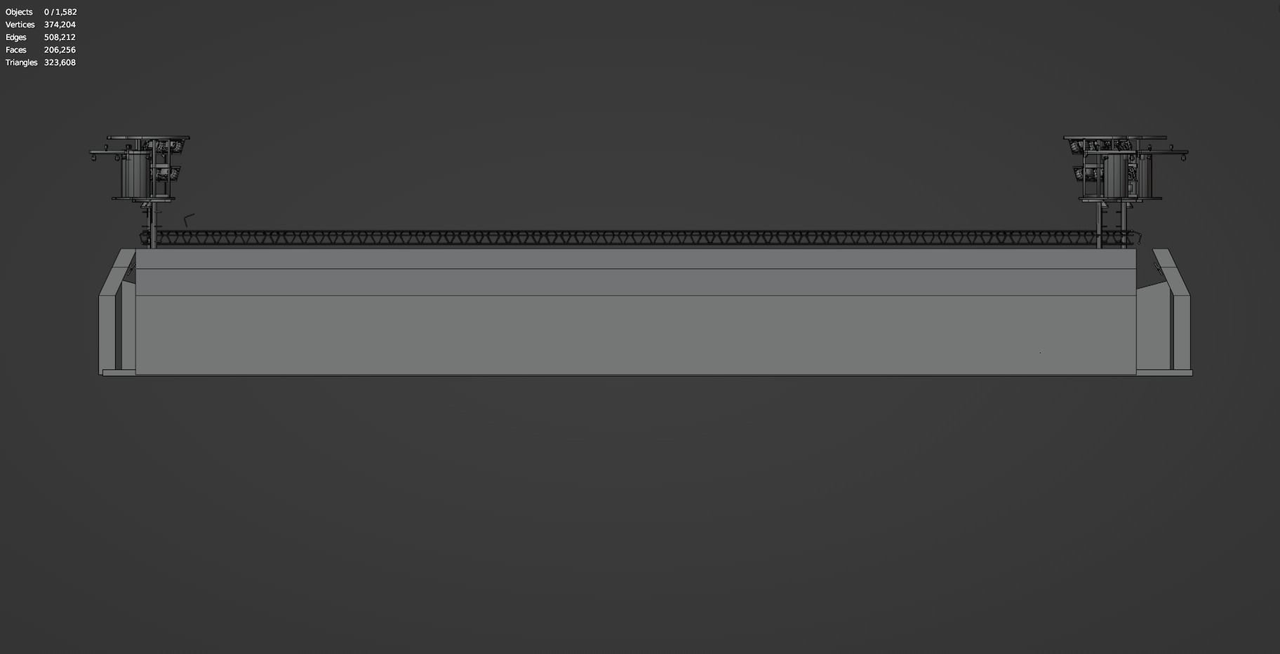 Kabaddi Indoor Stadium For Mobile Game - Untextured Low-poly 3D model_15