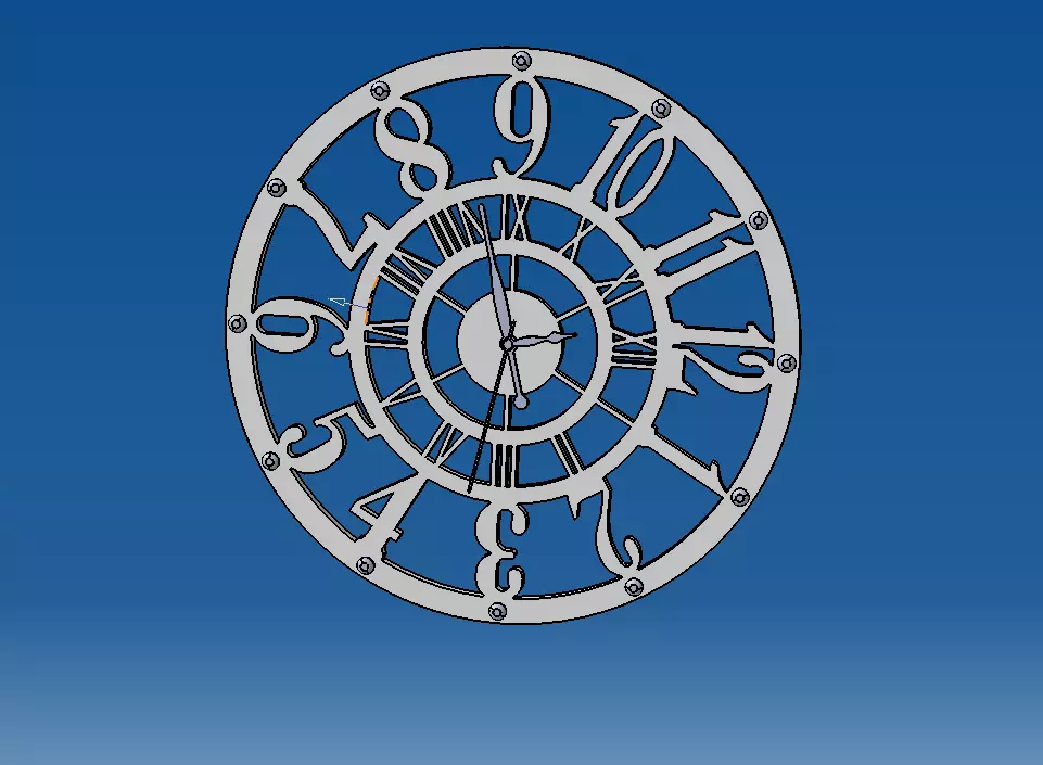 A clock Free low-poly 3D model_0